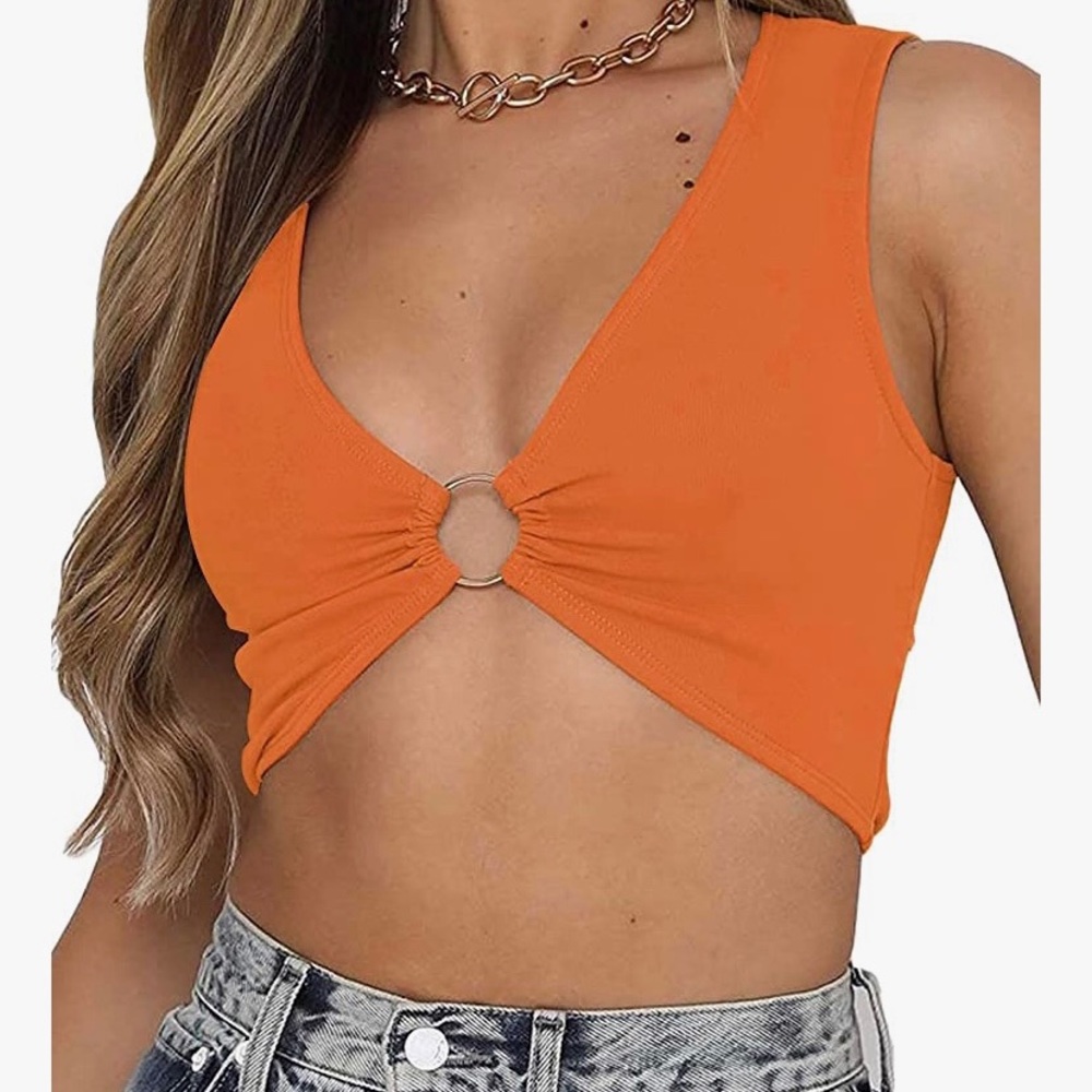 Golden Ring Cropped Tank